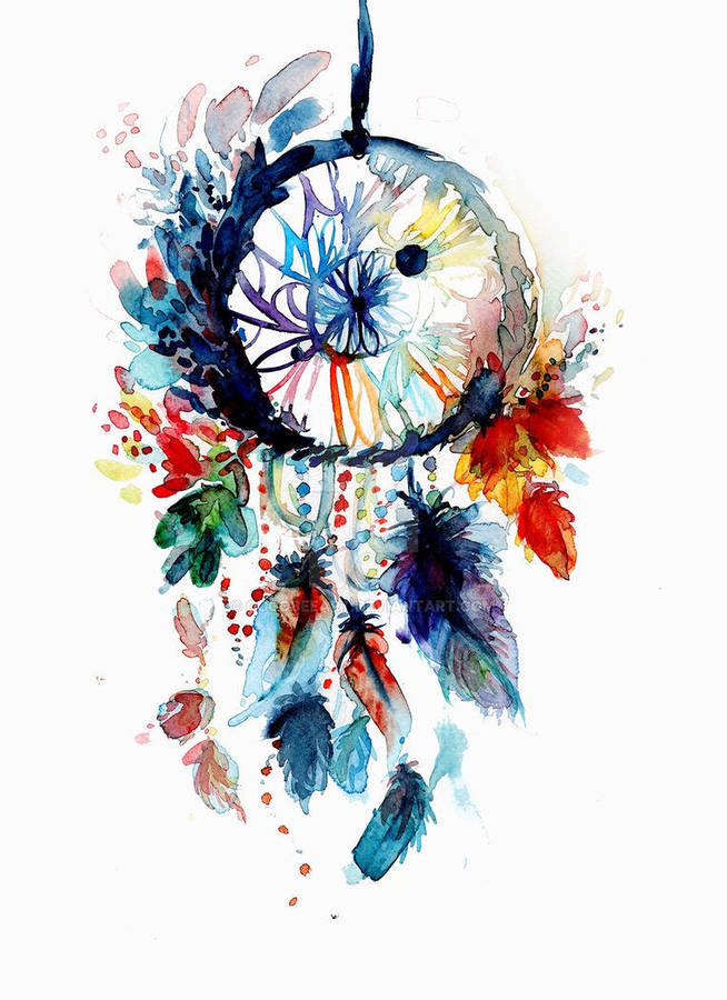 Dream Catcher Watercolor Art Wallpaper