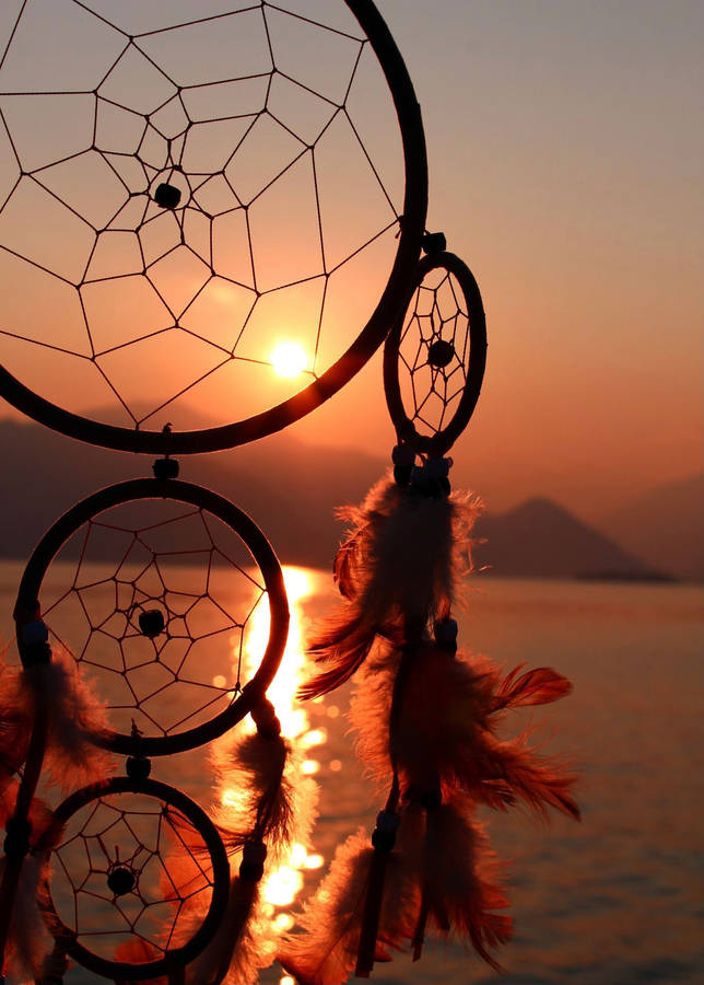 Dream Catcher With Sunset Wallpaper