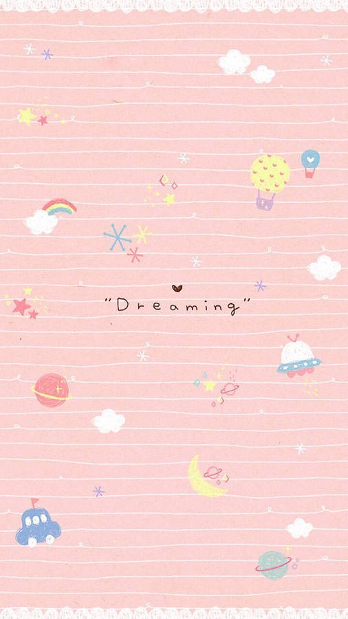 Dreaming Pastel Pink Background Wallpaper