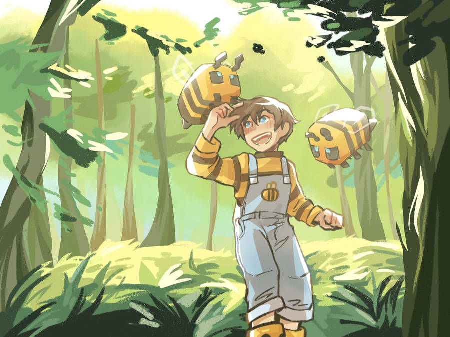 Dreamnotfound Forest Bee Wallpaper