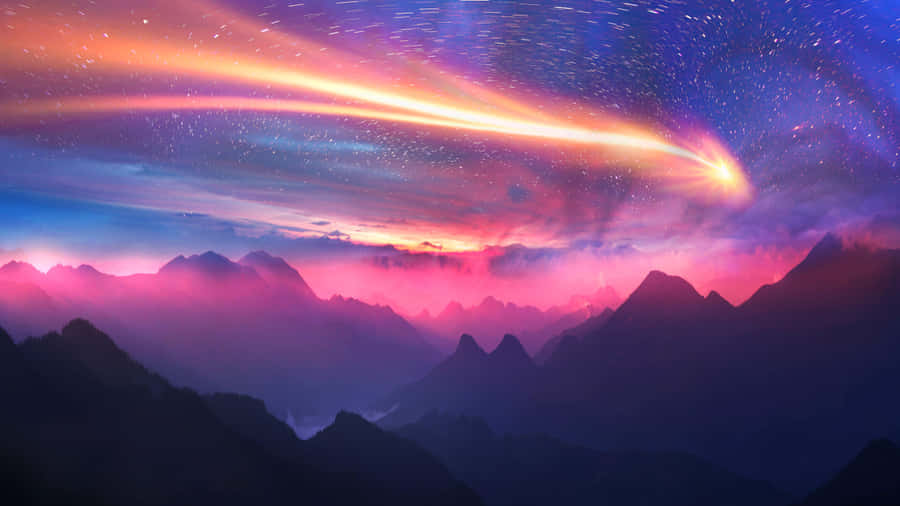 Dreamy Celestial Landscape Wallpaper