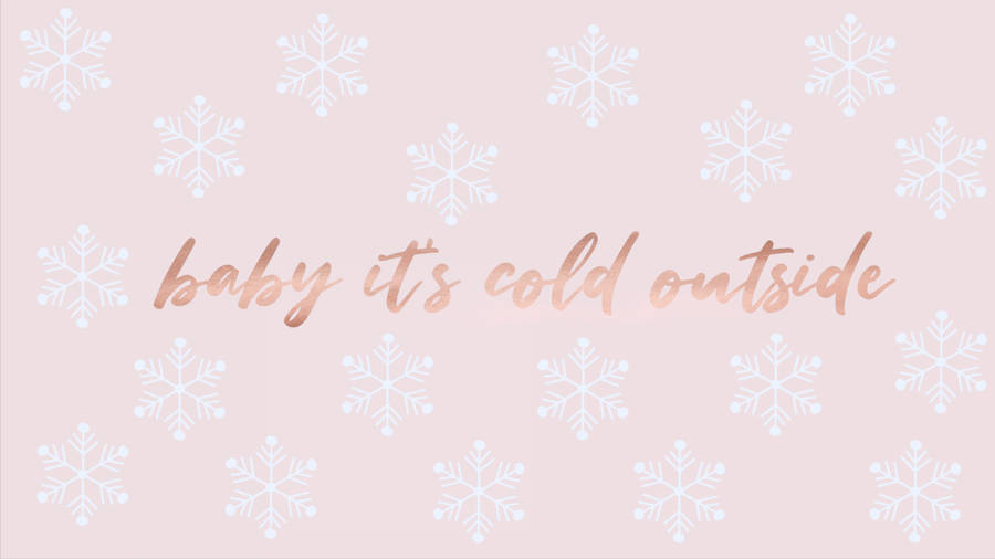 Dreamy Pink Snowflakes - A Perfect Christmas Aesthetic For Desktop Wallpaper