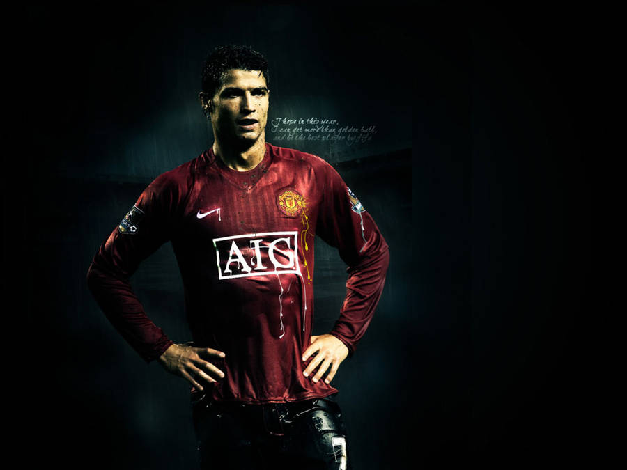 Drenched Cristiano Ronaldo Wallpaper