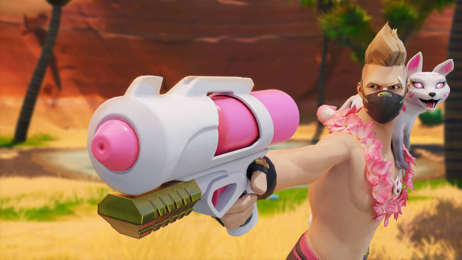 Drift Fortnite With Water Gun Wallpaper