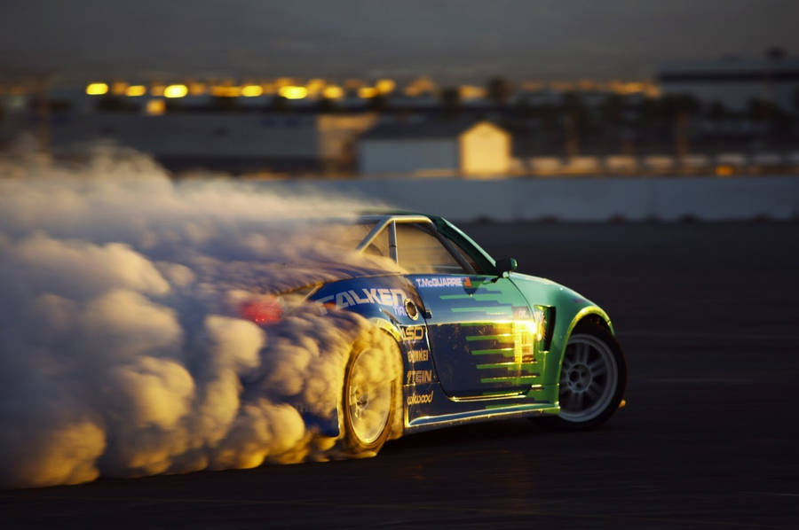 Drifting Jdm Cars With Smoke Wallpaper