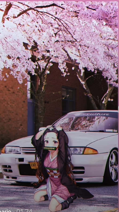 “drifting Through A World Of Anime” Wallpaper