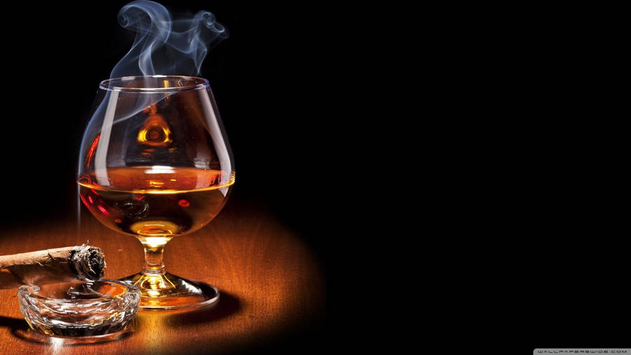 Drink In Brandy Glass Wallpaper