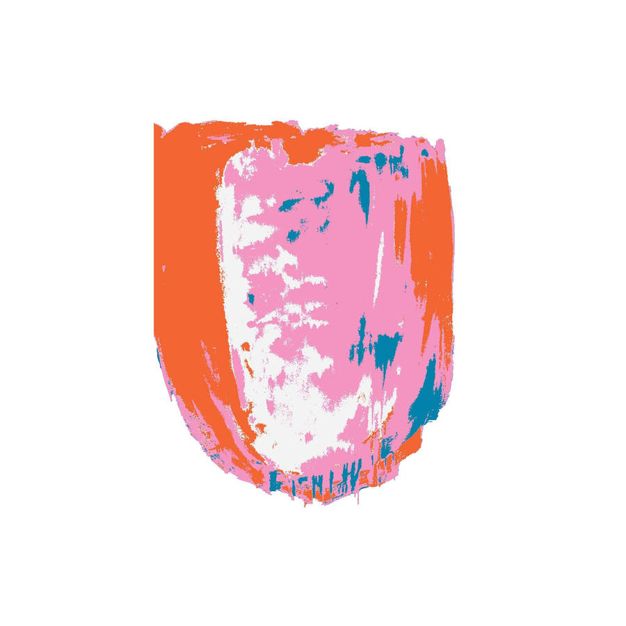 Drippy Pink Orange Abstract Wallpaper