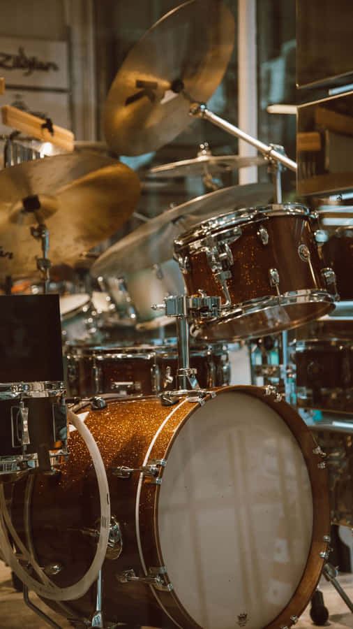 Drum Set Close Up Wallpaper