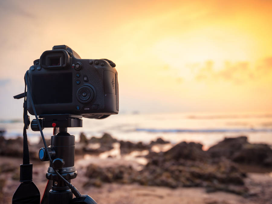 Dslr Camera Seascape Wallpaper