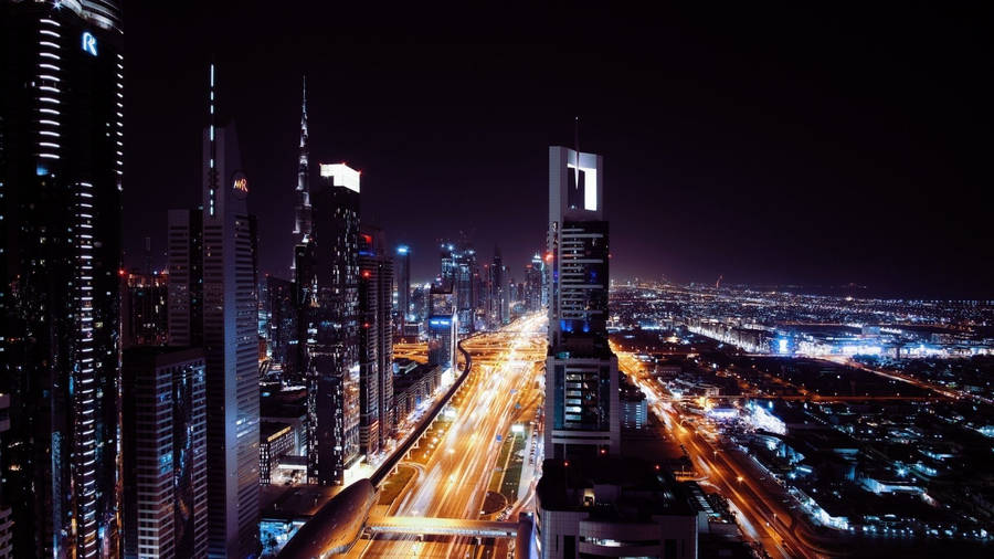 Dubai At Night Wallpaper