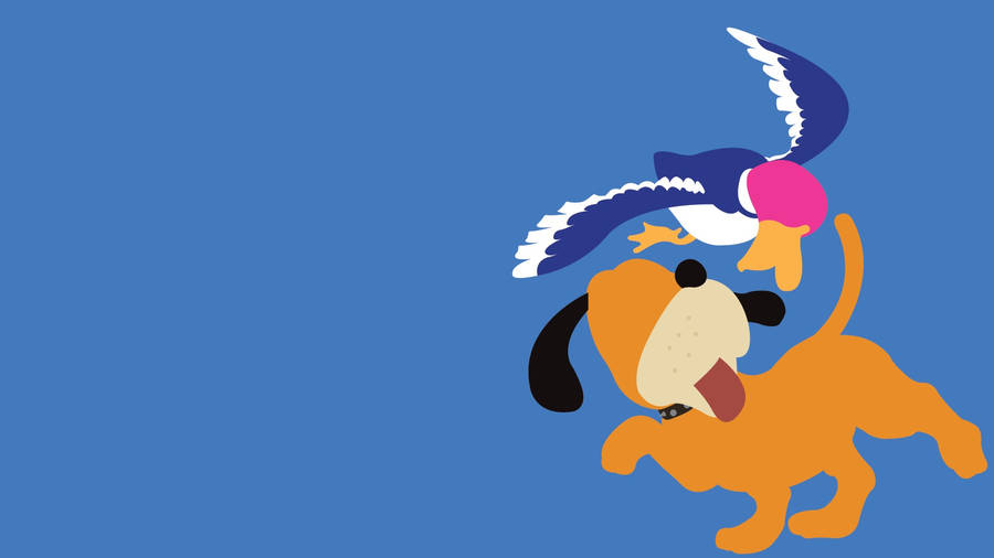 Duck Hunt Duo Minimalist Art Wallpaper