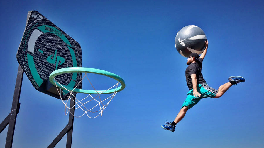 Dude Perfect Basketball Oversized Hoop Wallpaper