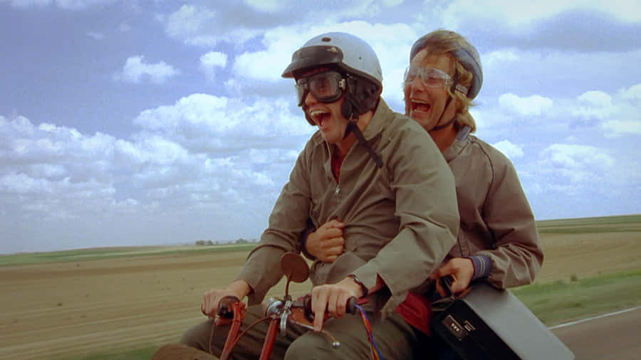 Dumband Dumber Motorbike Scene Wallpaper