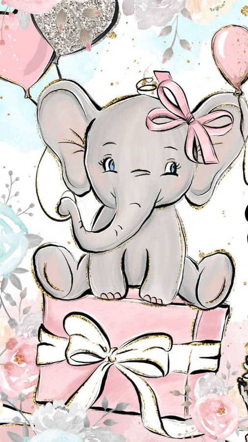 Dumbo On A Gift Wallpaper