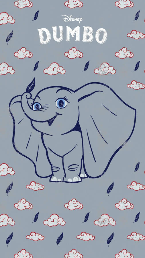 Dumbo With Black Feathers Wallpaper