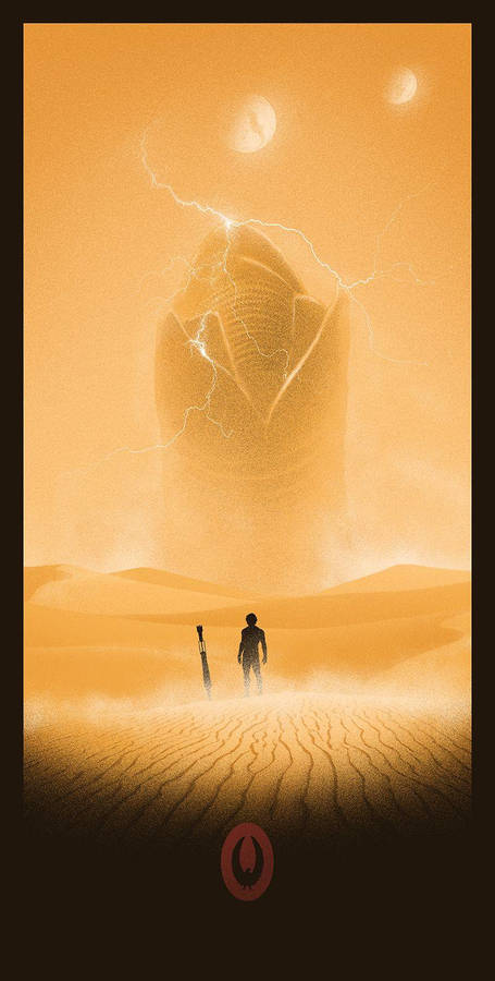 Dune Movie Framed Portrait Desert Monster Wallpaper