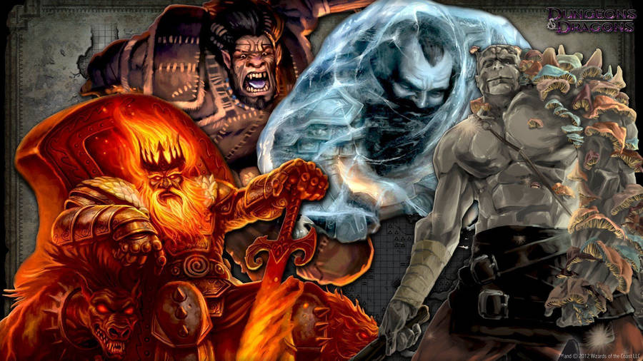 Dungeons And Dragons Elemental Giants Wallpaper