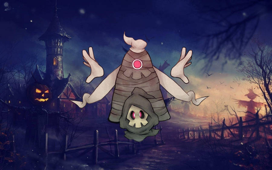 Dusclops And Duskull Haunted House Wallpaper