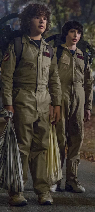 Dustin And Mike Ghostbusters Stranger Things Wallpaper