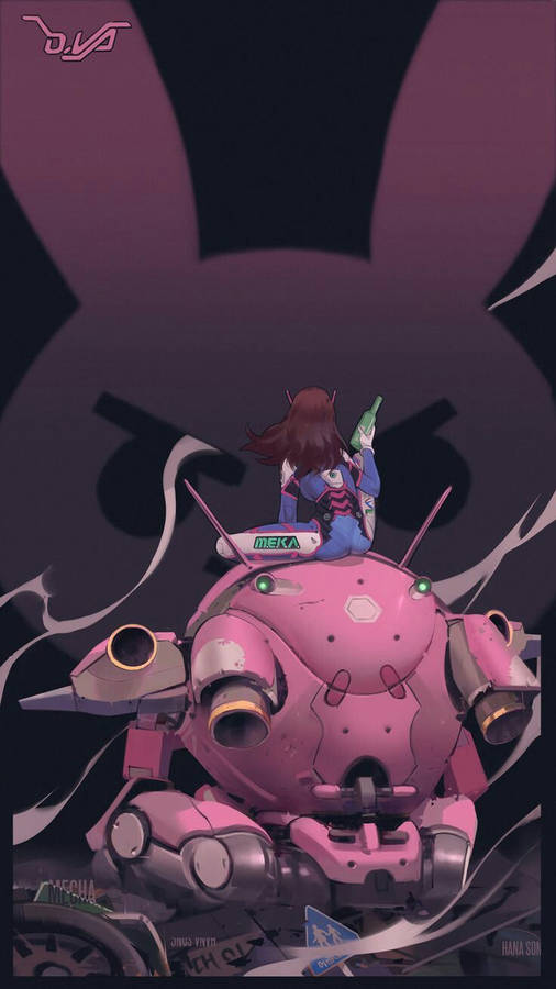 Dva On Mech Suit Wallpaper