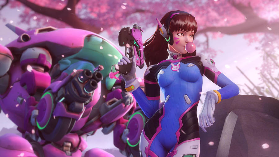 Dva Under Sakura Tree Wallpaper