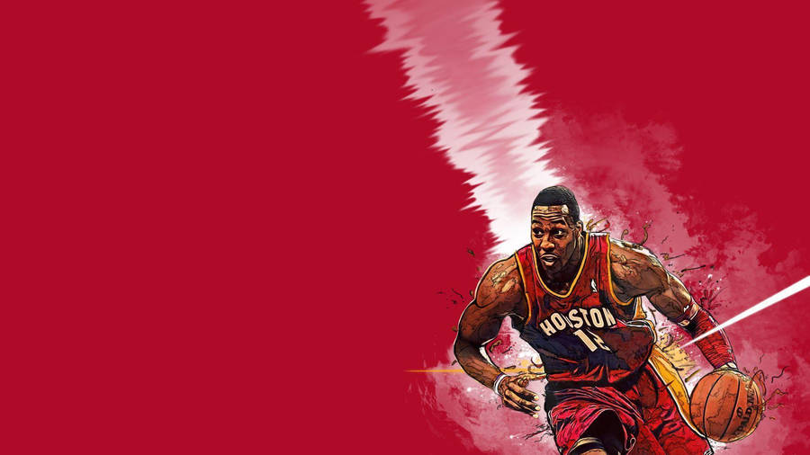 Dwight Howard Houston Rockets Cartoon Art Wallpaper