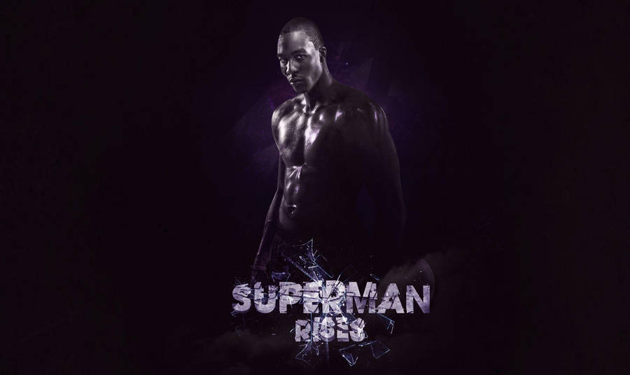 Dwight Howard Superman Rises Lakers Fan Art Wallpaper