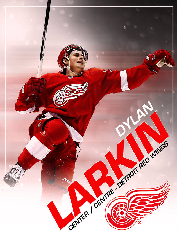 Dylan Larin Red Wings Center Wallpaper