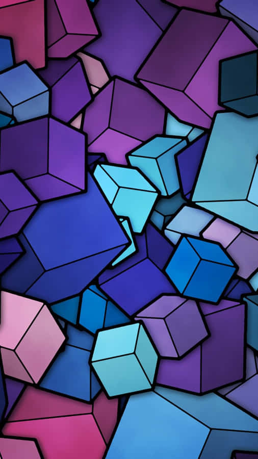 Dynamic Abstract Blocks On Iphone X Wallpaper