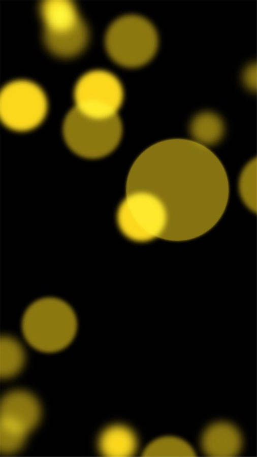 Dynamic Black Yellow Bokeh Wallpaper