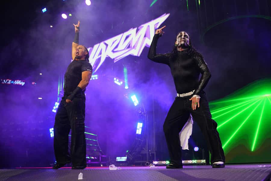 'dynamic Duo Matt Hardy And Jeff Hardy At Aew Double Or Nothing Event' Wallpaper