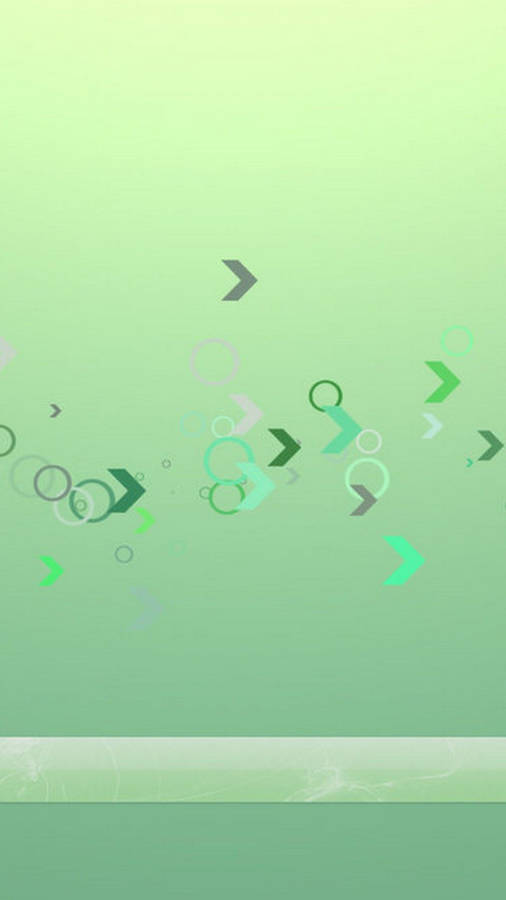 Dynamic Light Green Arrow Circles Wallpaper