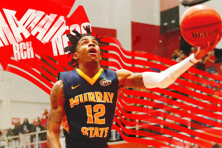 Dynamic Move: Ja Morant Performs A High-flying Layup Wallpaper