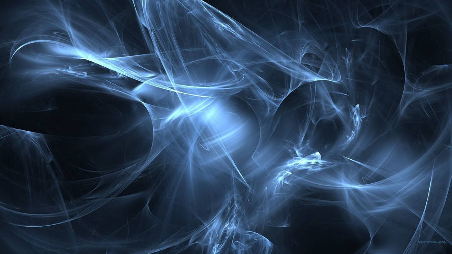 Dynamic Silver Blue Vapor Wallpaper