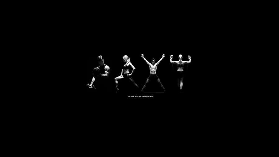 Dynamic_ Workout_ Silhouettes Wallpaper