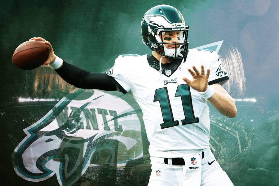 Eagles Carson Wentz Artwork Wallpaper