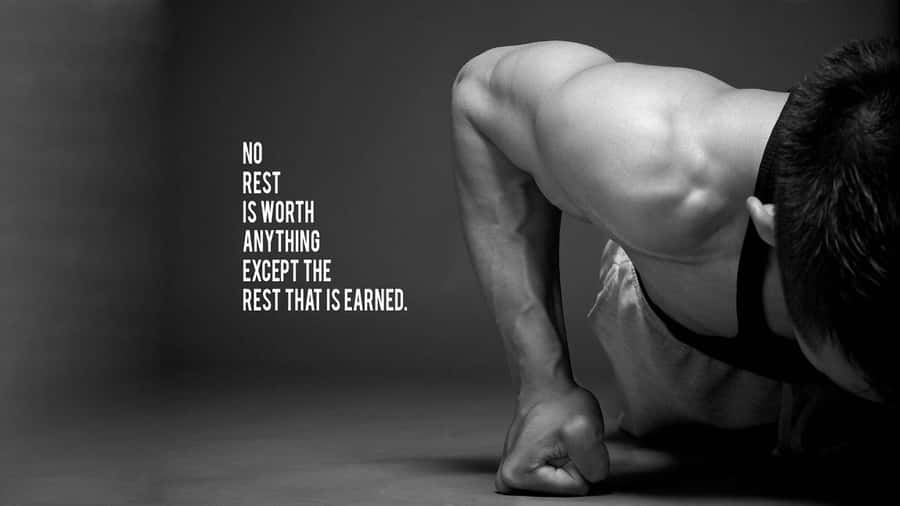 Earned Rest Fitness Motivation Wallpaper