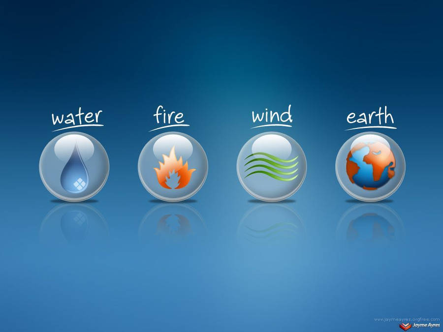 Earth Element Inside A Bubble Icon Wallpaper