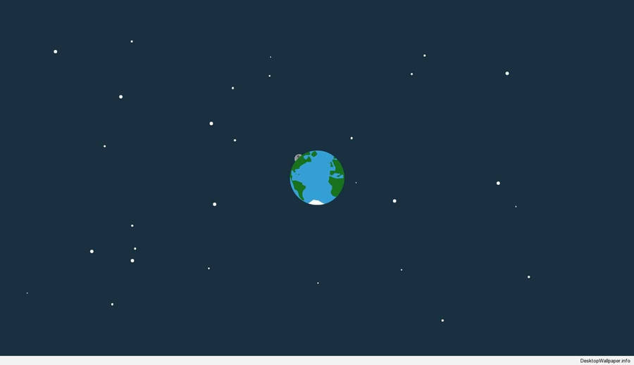 Earth Minimalist Laptop Screen Art Wallpaper