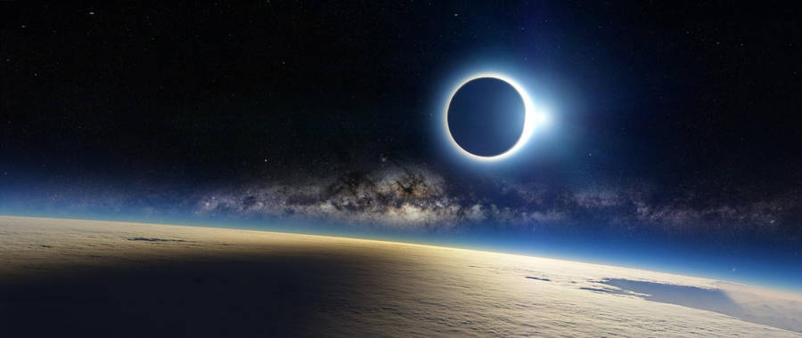 Eclipse In Outer Space Wallpaper