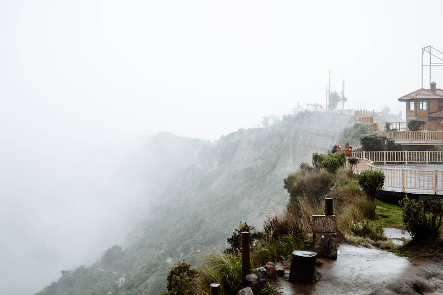 Ecuador Quilotoa Overlooking View Wallpaper