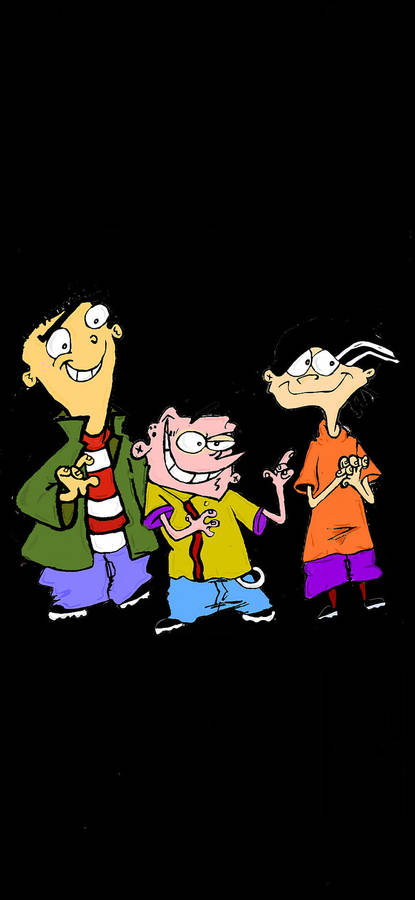 Ed Edd Eddy Portrait Black Wallpaper