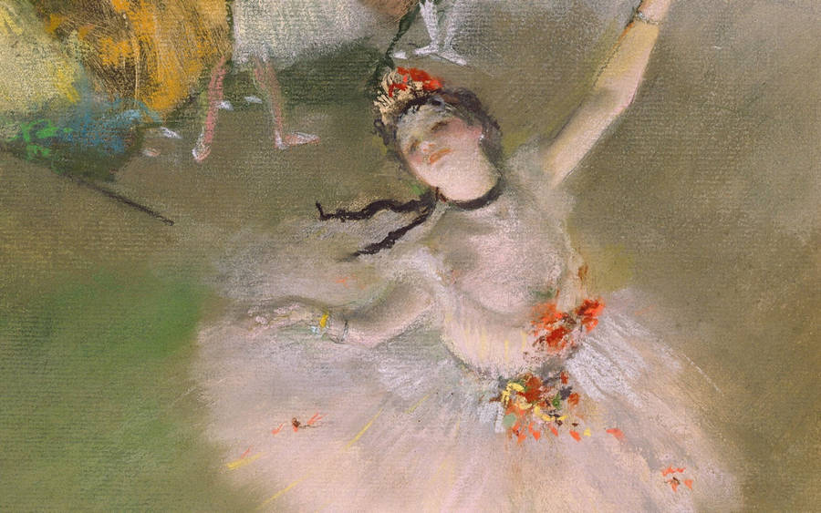 Edgar Degas Ballerina Oil Painting Wallpaper