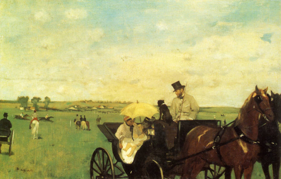 Edgar Degas Family In The Carriage Wallpaper