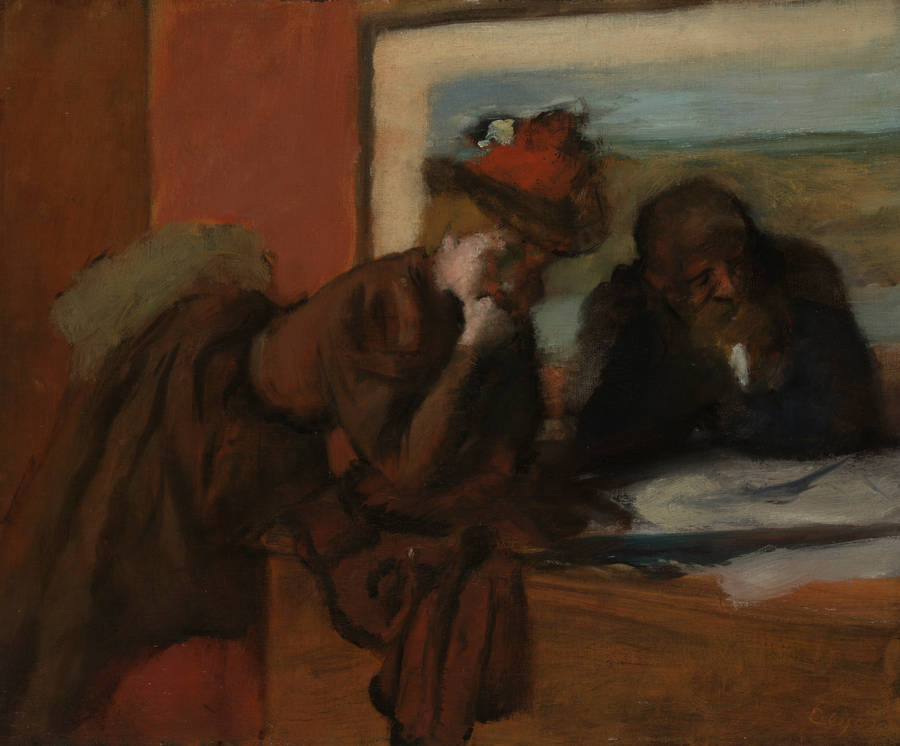 Edgar Degas The Conversation Oil Canvas Wallpaper