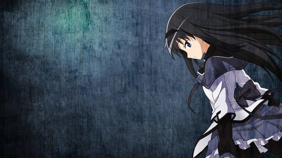 Edgy Anime Girl Homura Akemi Wallpaper