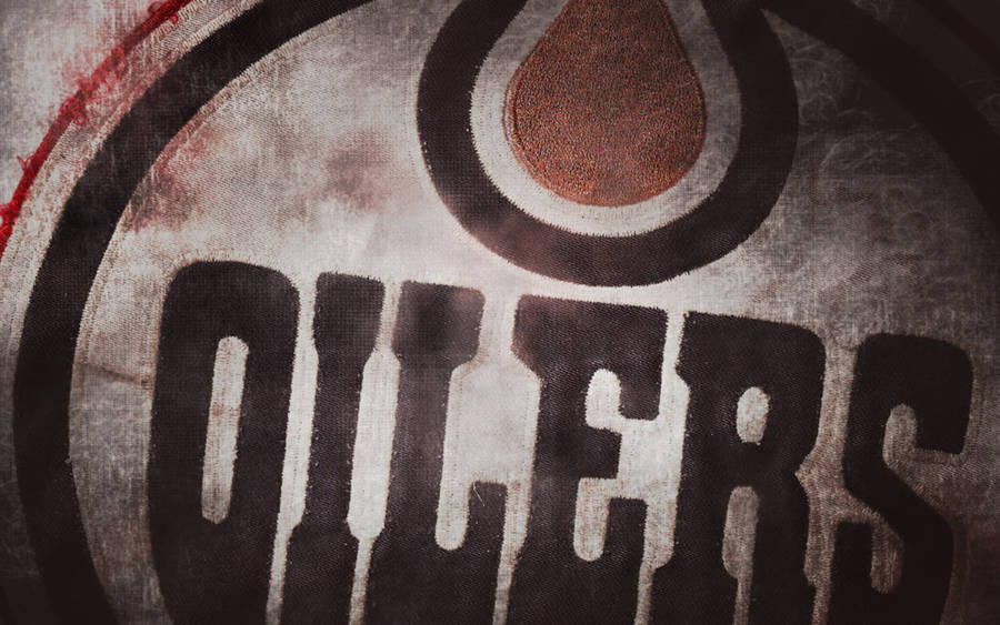 Edmonton Oilers Logo Vintage Theme Wallpaper