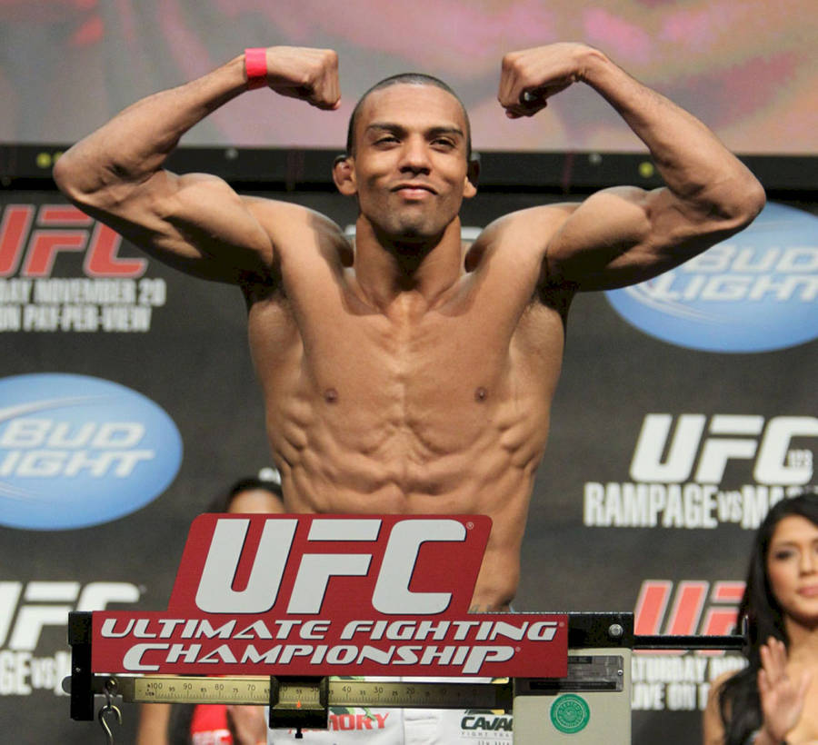 Edson Barboza And Ufc Logo Wallpaper