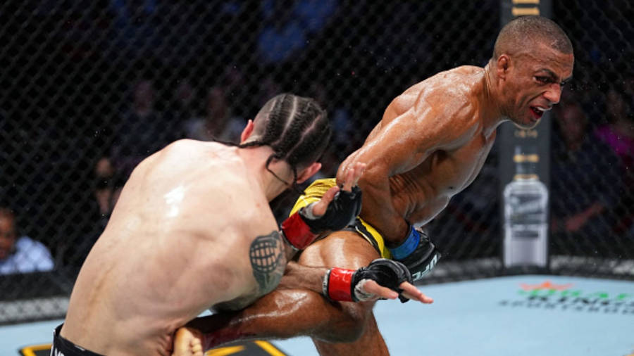 Edson Barboza During Intense Fight Wallpaper